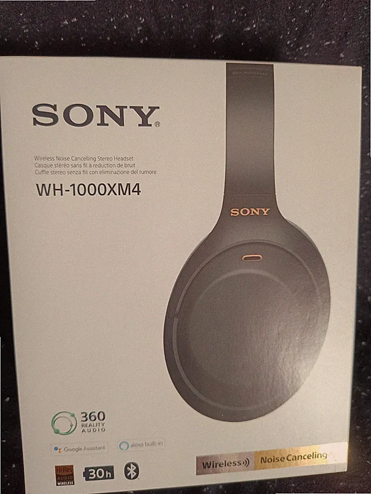 Sony WH-1000XM4 Wireless Bluetooth Kopfhörer, Schwarz, Geräuschunterdrückung