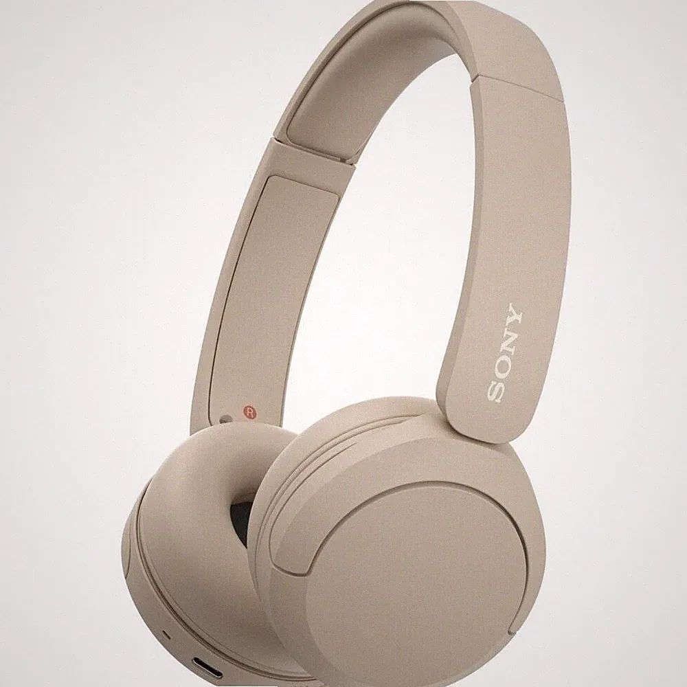 Sony WH-CH520 Bluetooth-Kopfhörer beige On-Ear Headset kabellos DSEE Sound