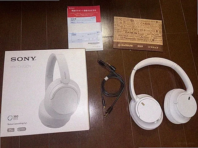 Sony WH-CH720N Wireless On-Ear Kopfhörer Noise Cancelling Weiß mit Box Kabel