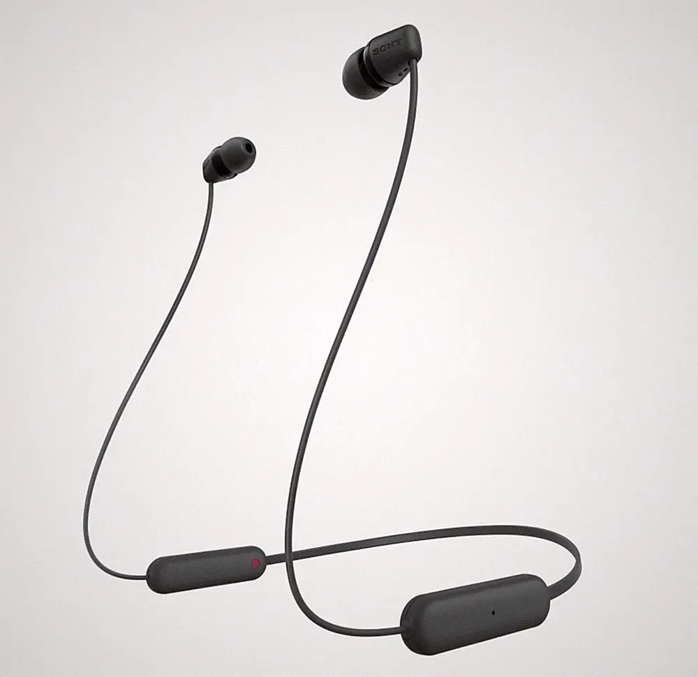 Sony WI-C100 In-Ear Kopfhörer Bluetooth Mikrofon Sprachassistent Schwarz 25h