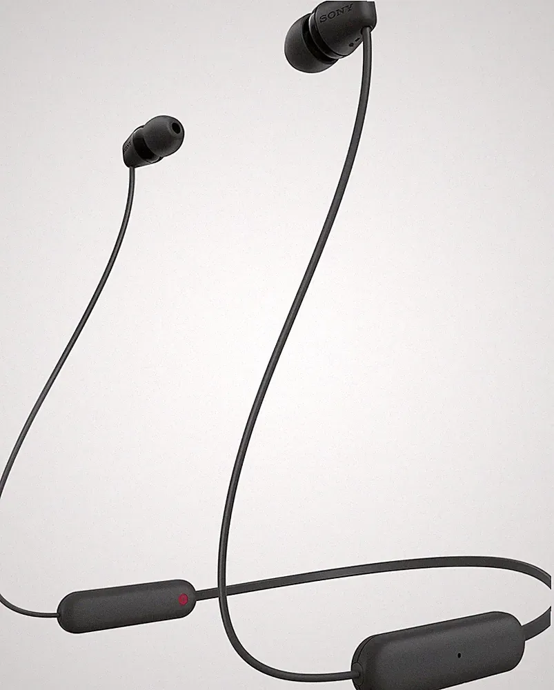 Sony WI-C100 In-Ear Kopfhörer Bluetooth Mikrofon Sprachassistent Schwarz 25h