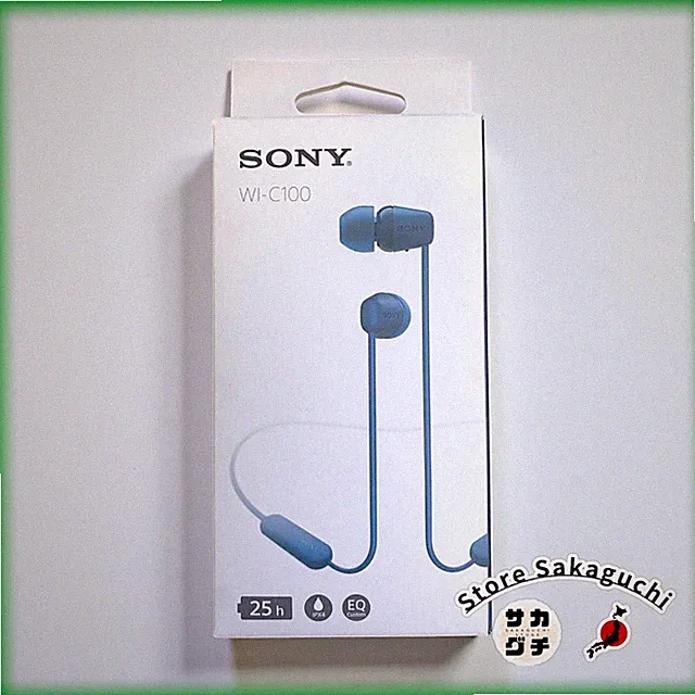 Sony WI-C100 Nackenbügel In-Ear Kabellos Bluetooth Ohrhörer Blau DSEE 25h Akku