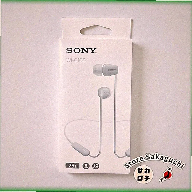 Sony WI-C100 Nackenbügel In-Ear Kabellos Bluetooth Ohrhörer Weiß DSEE 25h Akku
