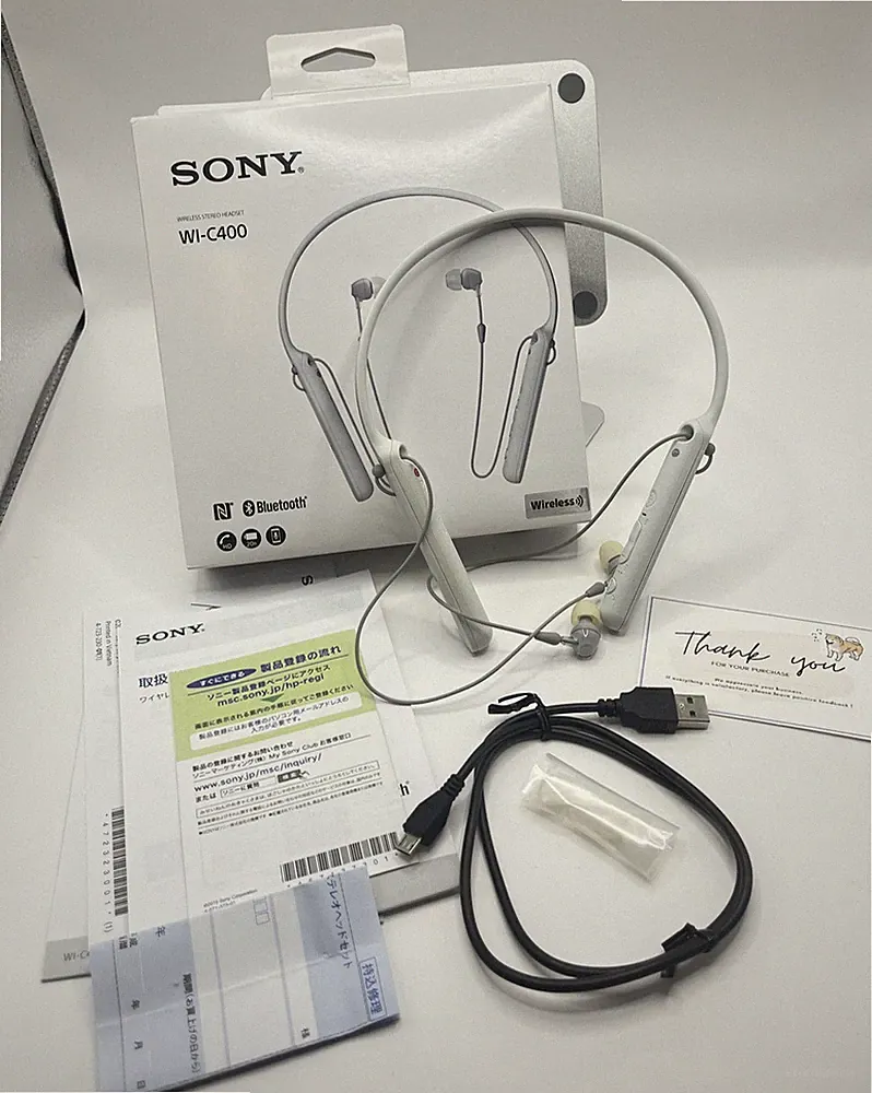 Sony WI-C400/W Wireless Bluetooth Nackenbügel Ohrhörer Kopfhörer mit Mikrofon...