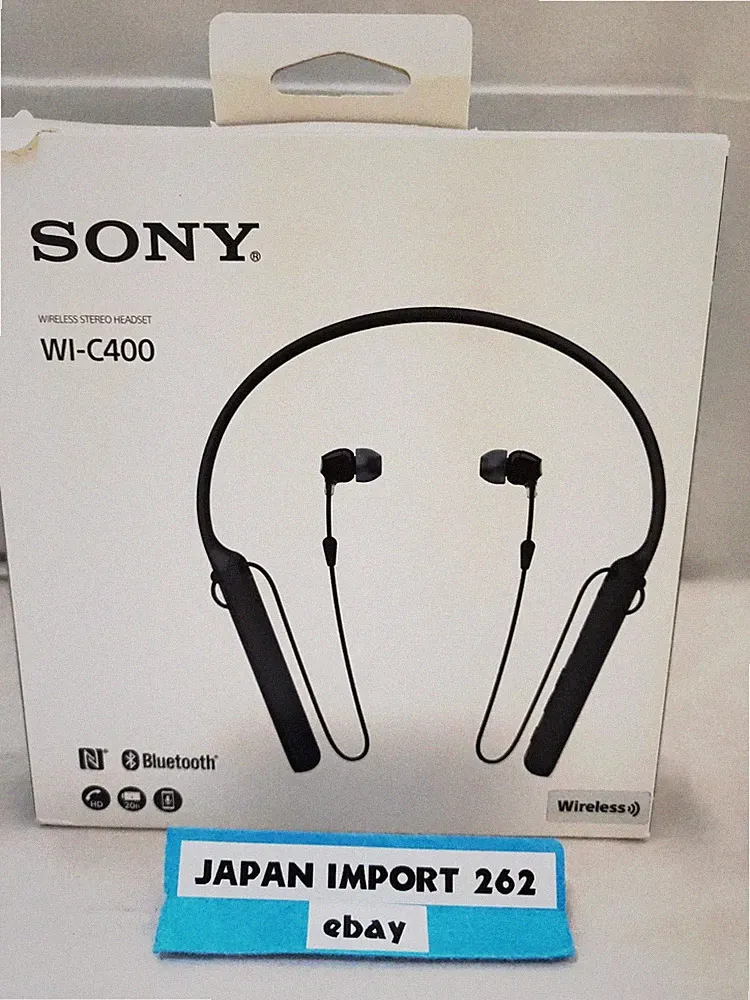 SONY WI-C400 Wireless Bluetooth Stereo Schwarz In-Ear Kopfhörer aus Japan Neu