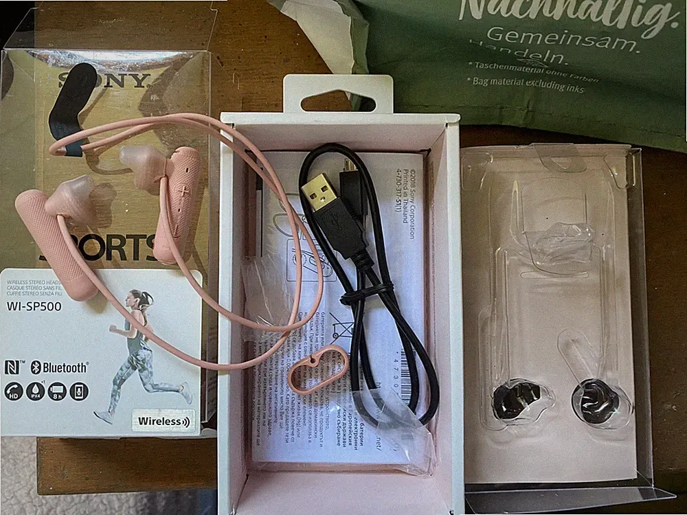 Sony WI-SP500 Drahtlose In-Ear-Sport-Kopfhörer Rose Bluetooth