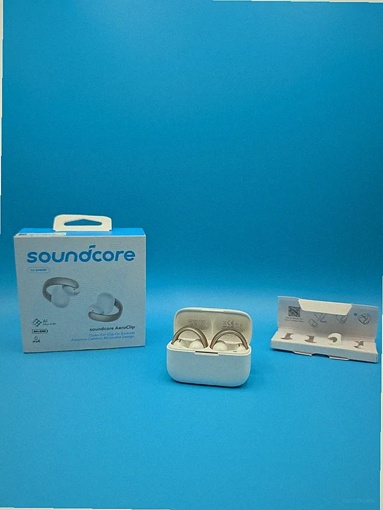 Soundcore AeroClip by Anker Champagner-Weiß Open-ear Kopfhörer Bluetooth C-Ware