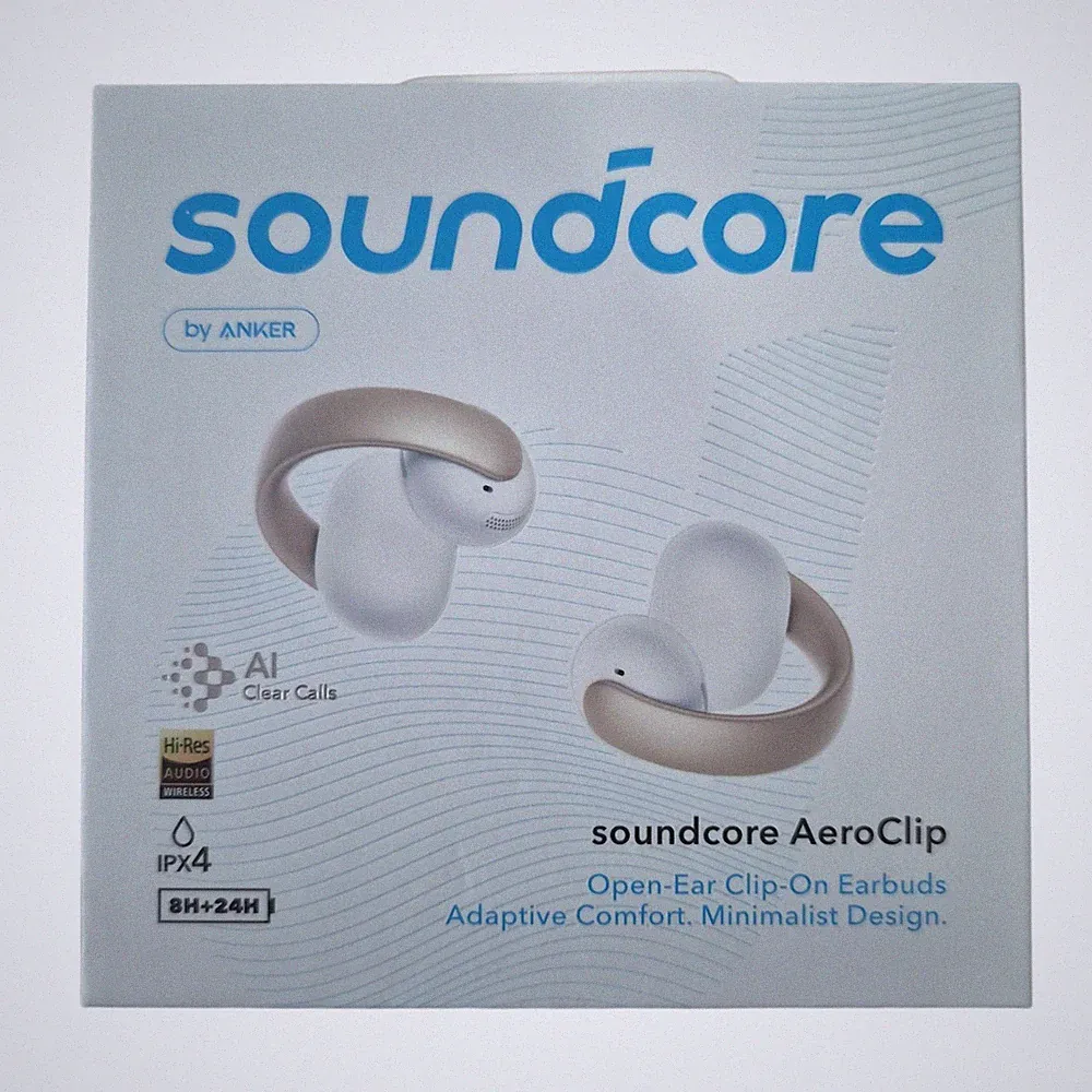 Soundcore AeroClip by Anker Champagner-Weiß Open-ear Kopfhörer Bluetooth OVP
