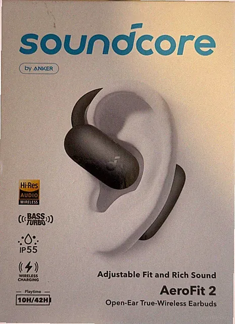 soundcore AeroFit 2 Open-Ear Kopfhörer Schwarz B-Ware neuwertig OVP