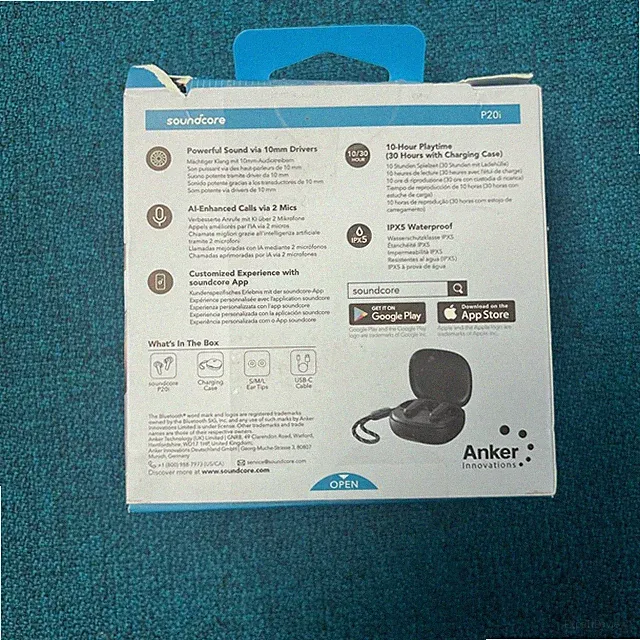 Soundcore Anker P20i True Wireless Earbuds Schwarz OVP komplett sehr gut