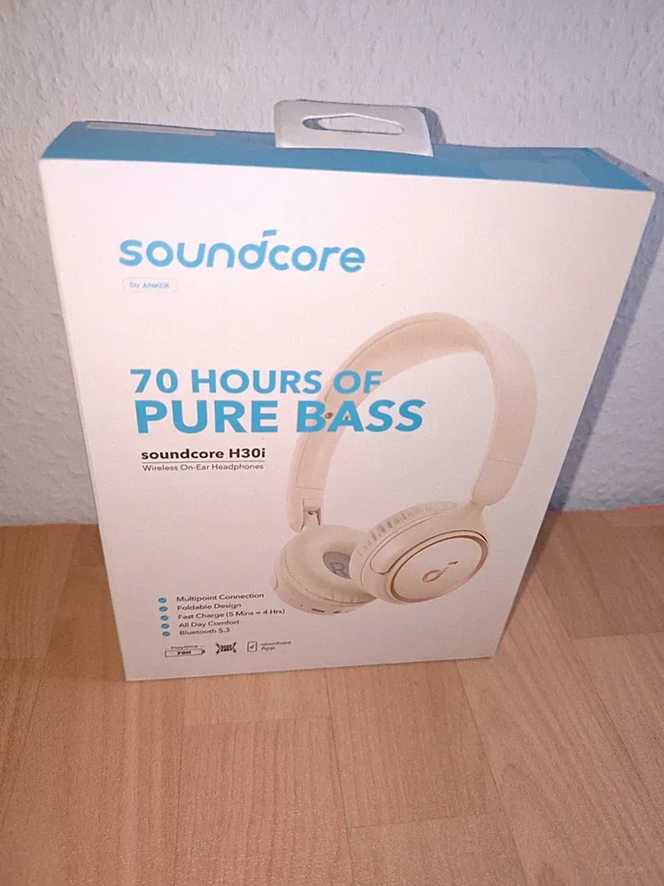 Soundcore by Anker H30i Bluetooth On-Ear Kopfhörer Weiß