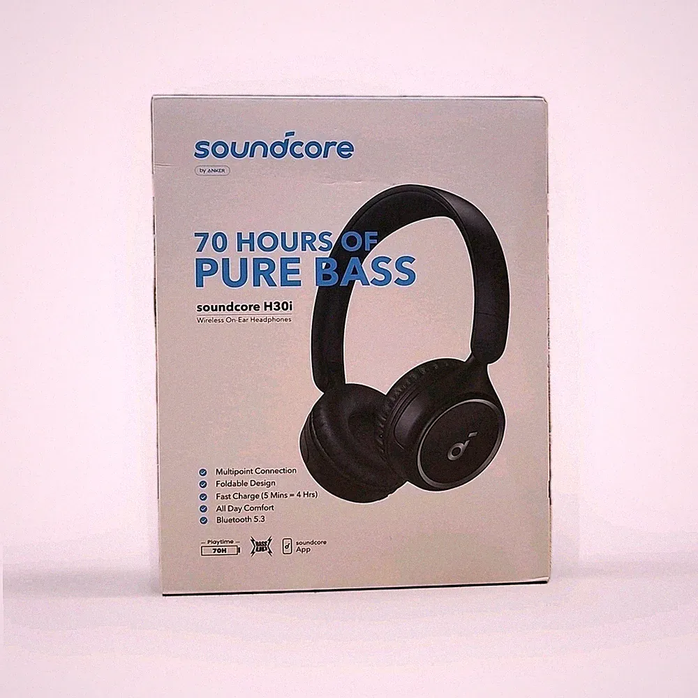 Soundcore by Anker H30i Wireless On-Ear Kopfhörer - Schwarz - 70H Akku