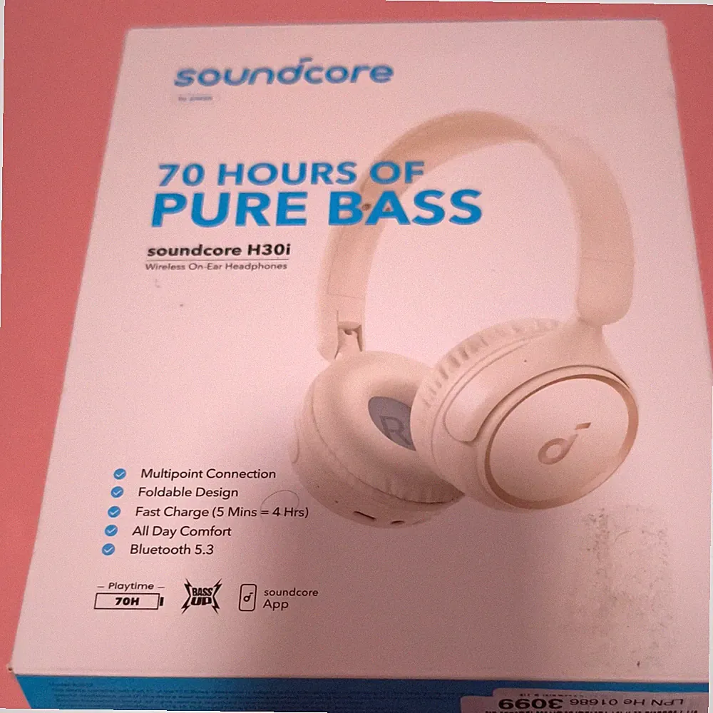soundcore H30i On-Ear Kopfhörer Bluetooth 5.3 kabellos faltbar Weiß Unbenutzt