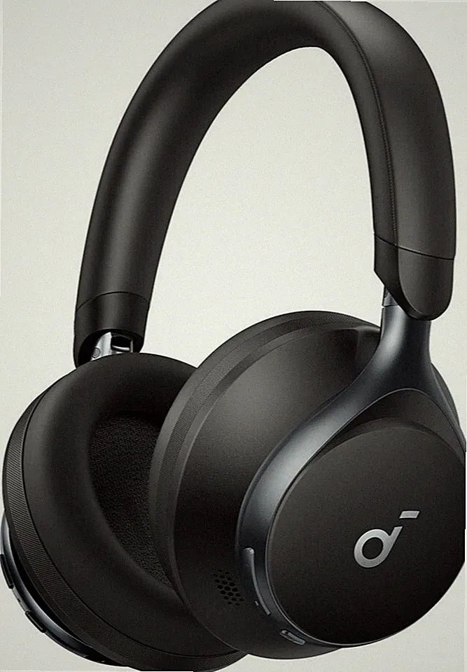 soundcore Space One Bluetooth-Kopfhörer Schwarz mit aktive Geräuschunterdrückung