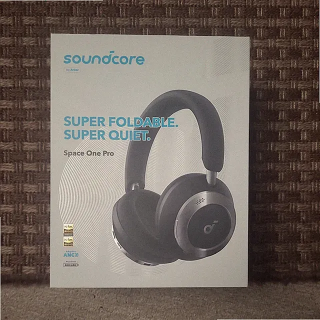 soundcore Space One Pro Over-Ear faltbar, Geräuschunterdrückung, Schwarz