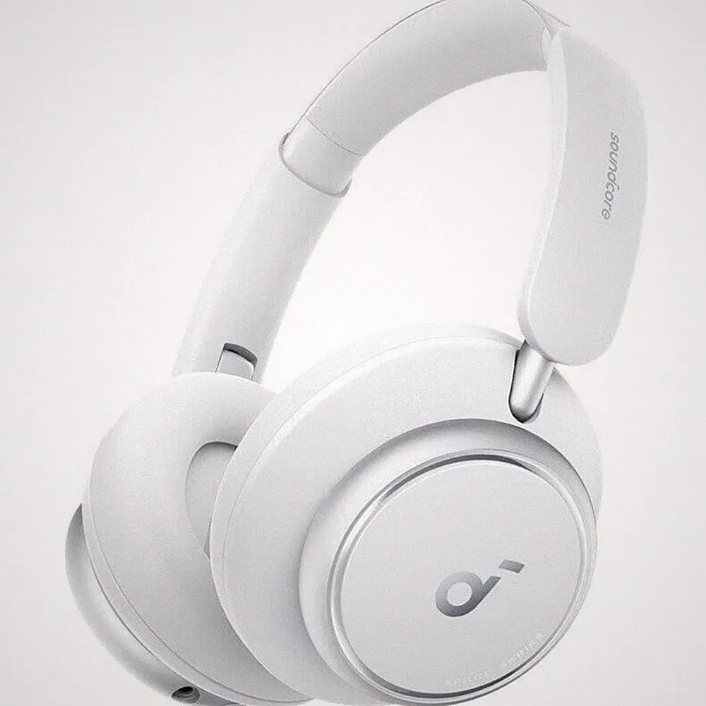 Soundcore Space Q45 Bluetooth-Kopfhörer weiß Over-Ear Headset drehbar Kopfbügel