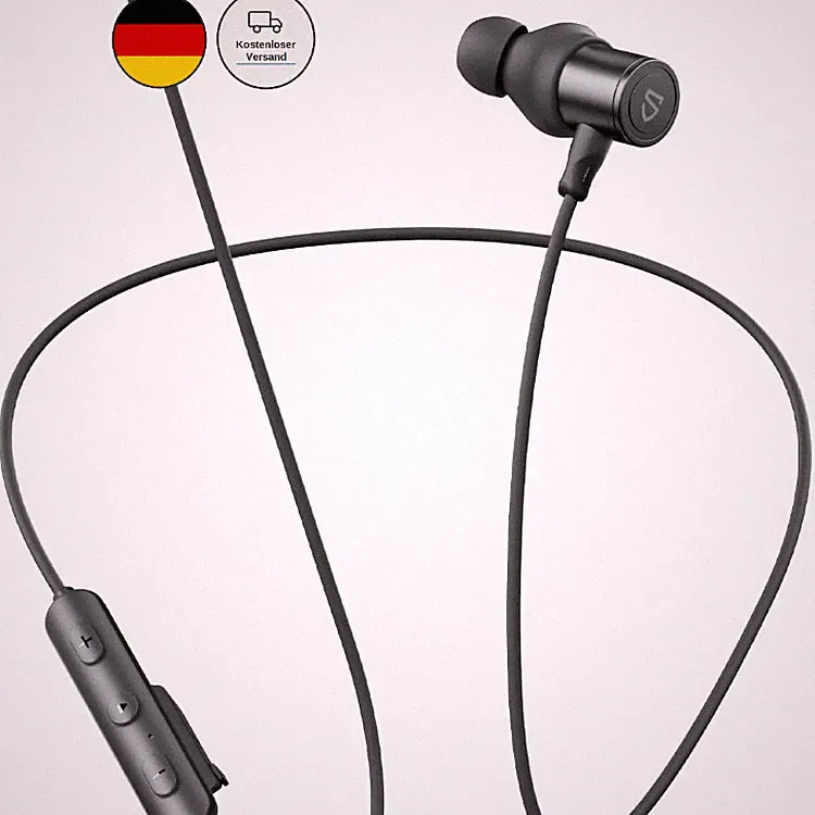 SoundPEATS Q40HD In-Ear Sport-Kopfhörer Schwarz mit Nackenband und 20 Std Akku