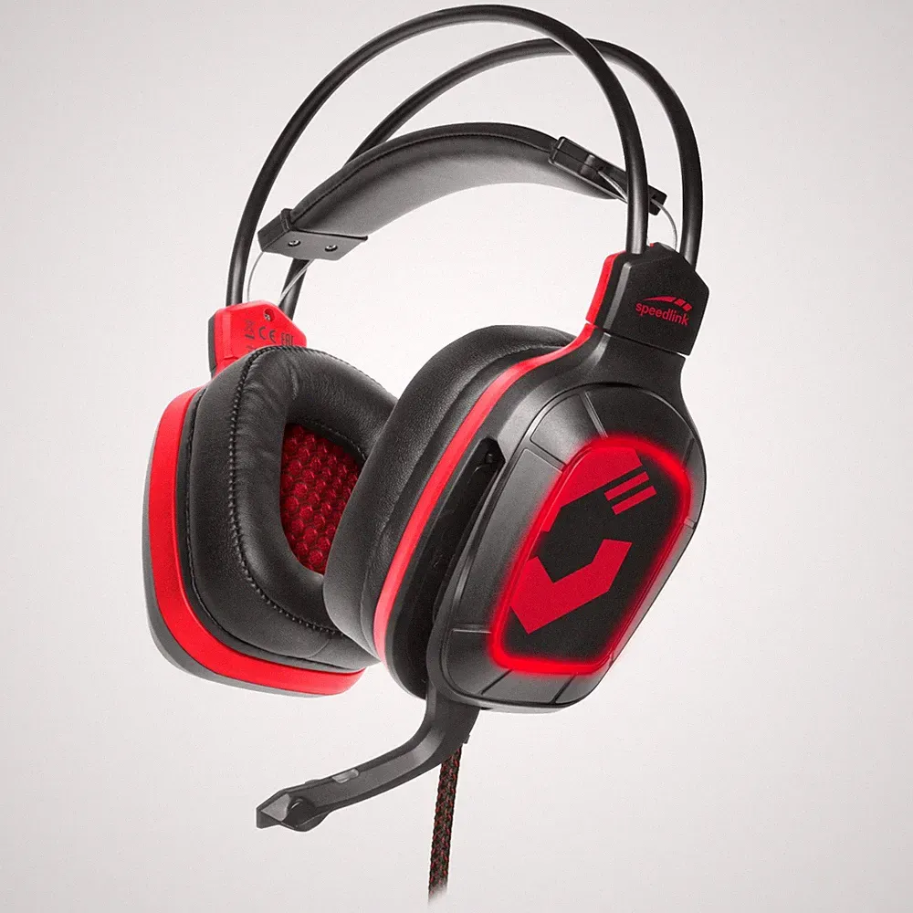 Speedlink DRAZE Gaming Over-Ear Headset LED Beleuchtung Kopfhörer für PC Laptop