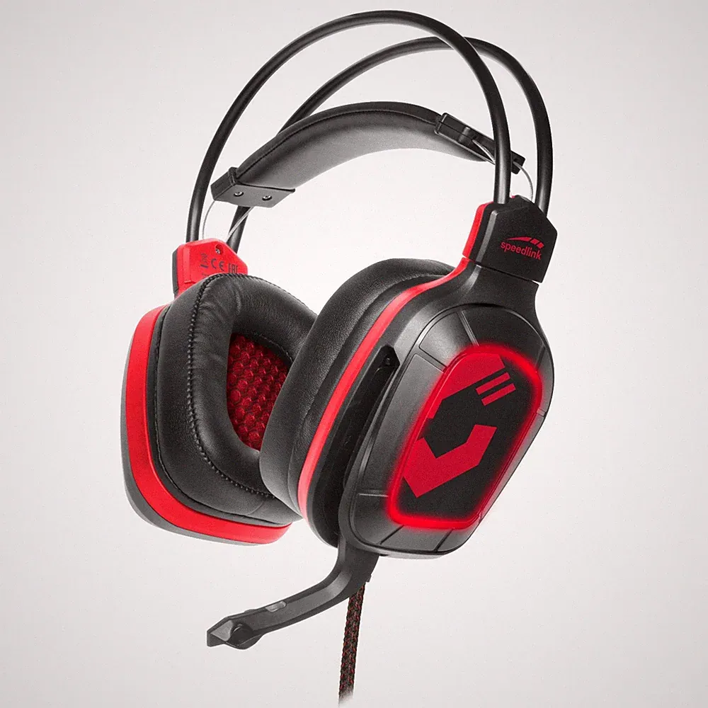 Speedlink DRAZE Gaming Over-Ear Headset LED Beleuchtung Kopfhörer für PC Laptop