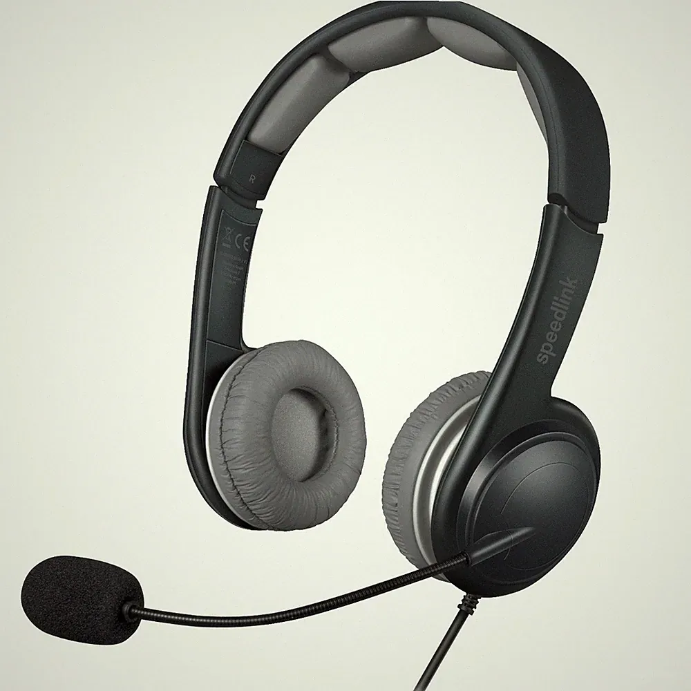 Speedlink USB Headset Kopfhörer mit Boom Mikrofon + Fernbedienung PC Notebook