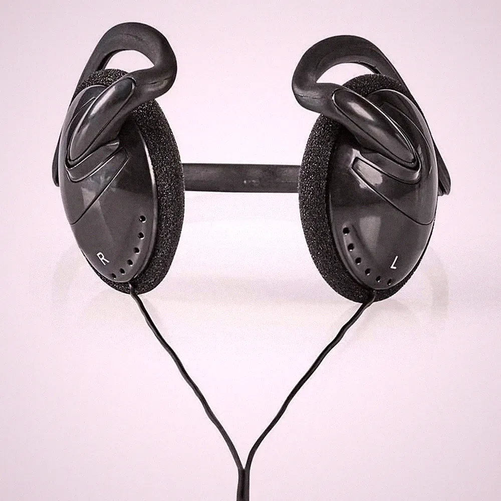 Sport Kopfhörer Nackenbügel mit Kabel für Discman CD-Player Spieler 3,5mm Klinke