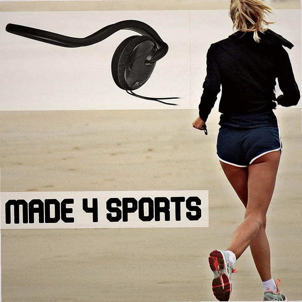 Sport Kopfhörer Nackenbügel mit Kabel für Smartphone Handy LG Velvet wired MP4