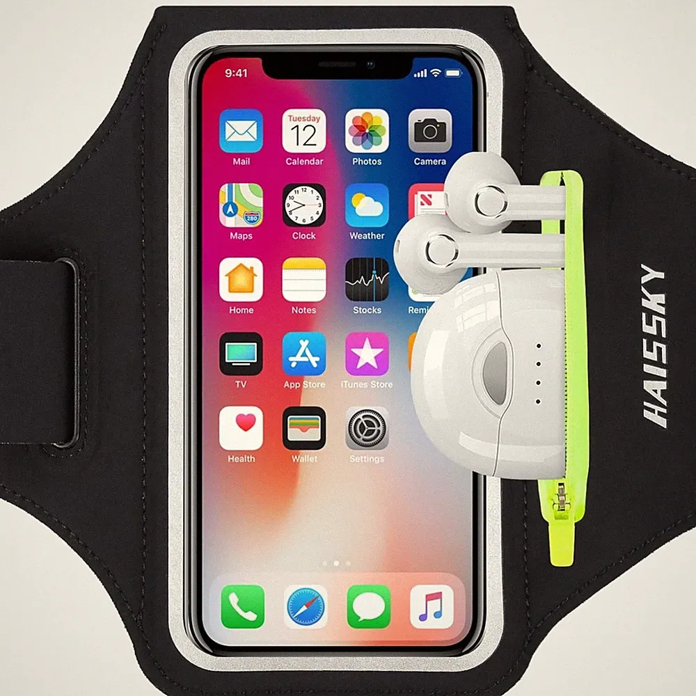 Sportarmband Mit Kopfhörer Tasche Sportarmband Handytasche Sport für iPhone 1...