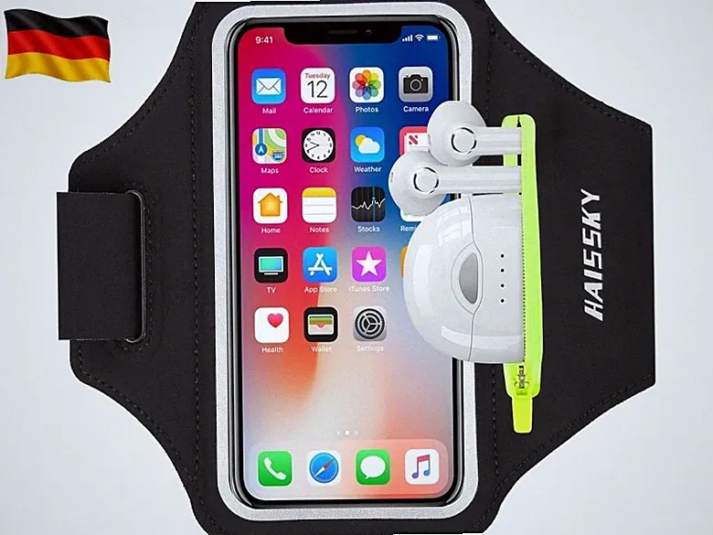 Sportarmband Mit Kopfhörer Tasche Sportarmband Handytasche Sport für iPhone 16 P