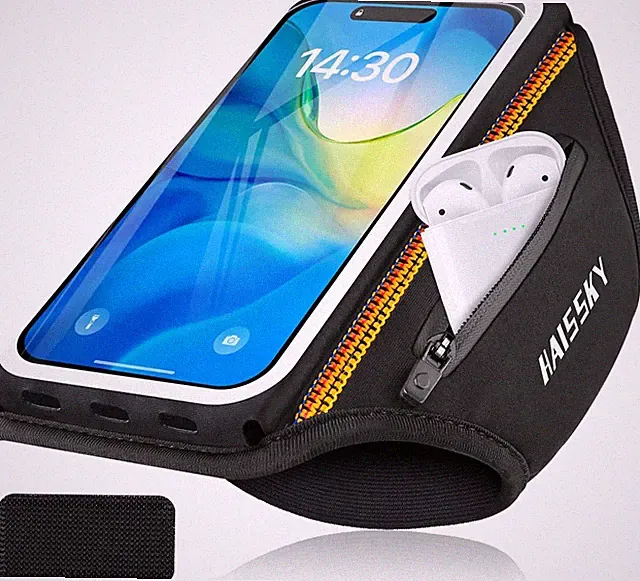 Sportarmband mit Kopfhörertasche für Handys bis 6,9 Zoll Fitness Zubehör