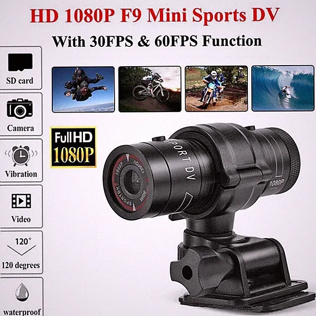 Sportkamera Full HD 1080p Fahrrad Motorrad Video DV Jagd Roller Ski Cross Bergsteigen