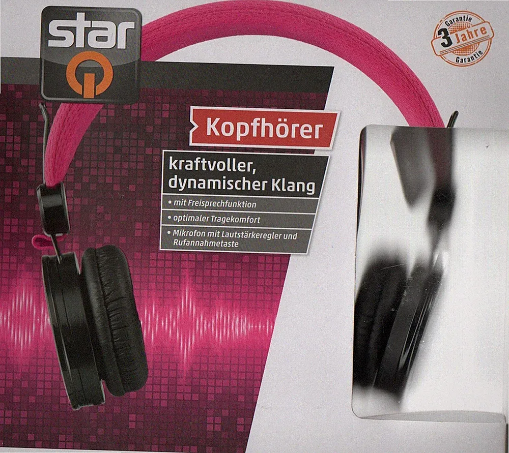 STAR Kopfhöhrer 108 db 2x 50 mW mit Mikrofon Neu OVP