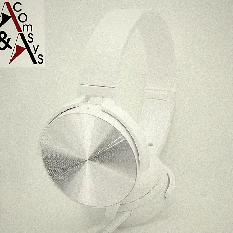 Headset 3.5mm Kopfhörer Mikrofon Stereo Sound Gaming Faltbar Schraube PC .. Weiß