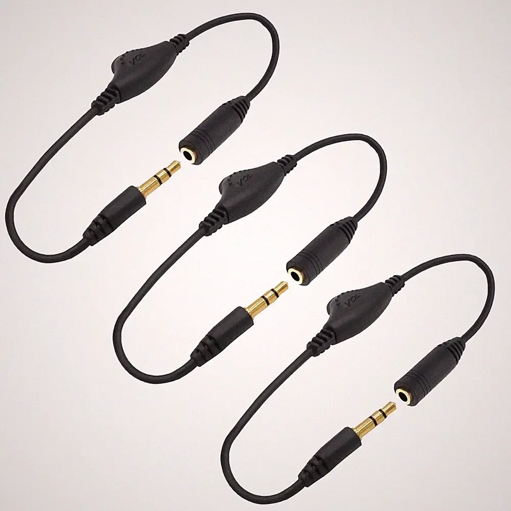 Stereo Audio Verlängerungskabel 3,5 mm mit Lautstärkeregler für Kopfhörer TV PC