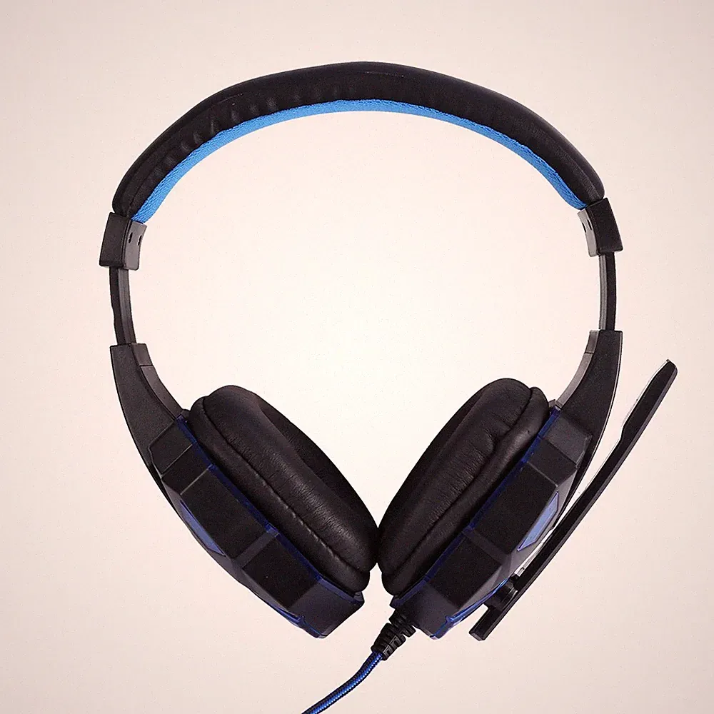 Stereo-Gaming-Kopfhörer Mit Mikrofon Kabelgebundene Headsets Mit LED-Beleuchtung