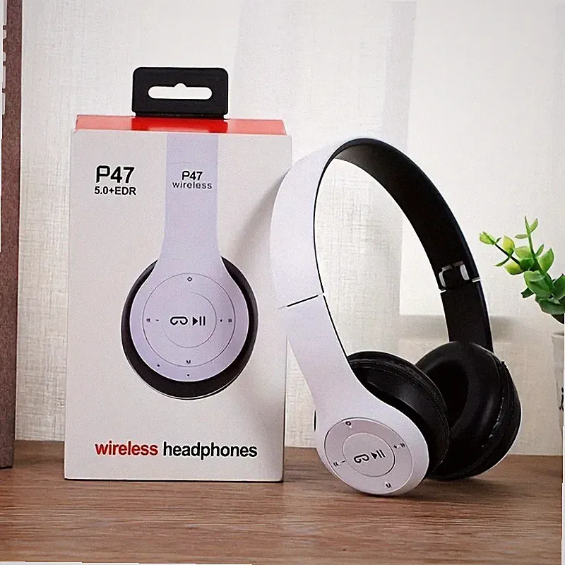 Stereo P47 Bluetooth 5.0 Wireless Headset Faltbar Sport Gaming Kopfhörer