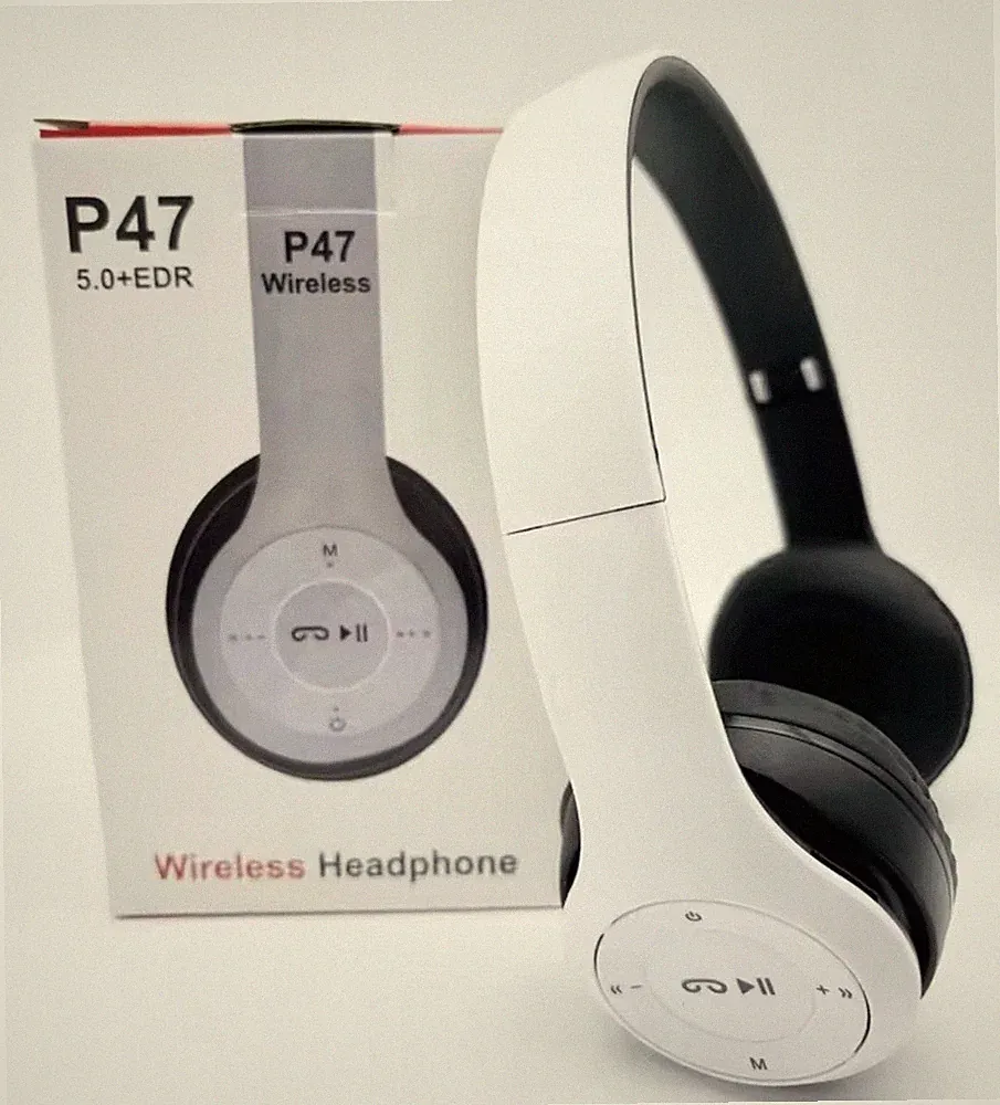 Stereo P47 Kopfhörer 5,0 Bluetooth Headset Falt serie Wireless Sportspiel Weiß