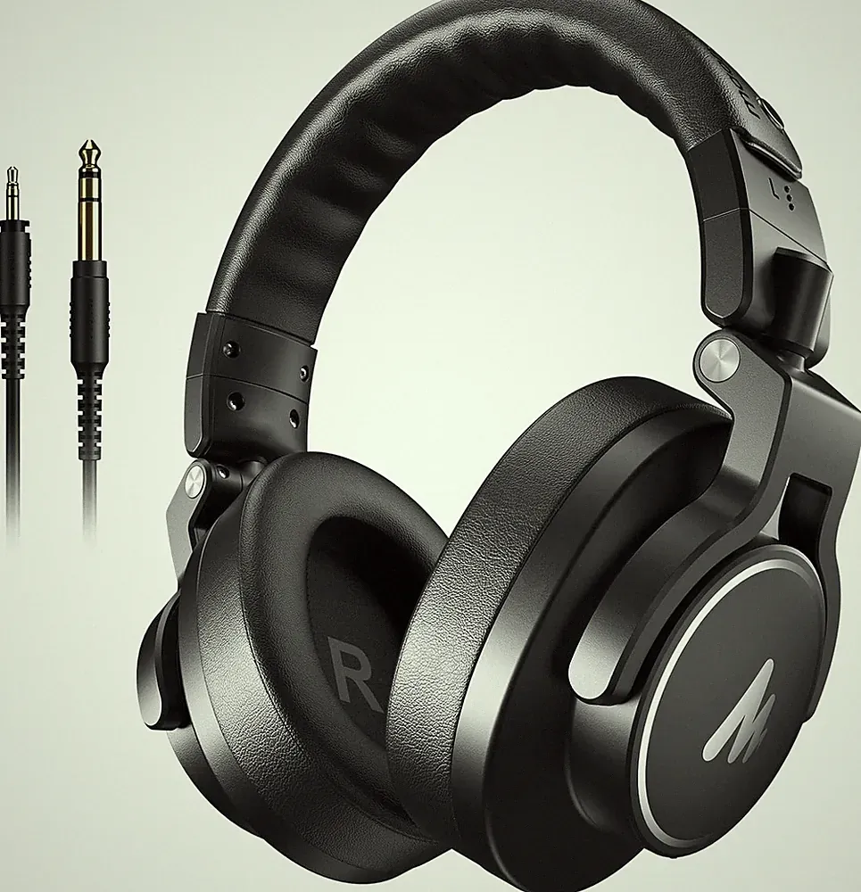 Studio Kopfhörer Over Ear mit 6,35 & 3,5mm Kabel, Geschlossen, 50mm Treiber,...