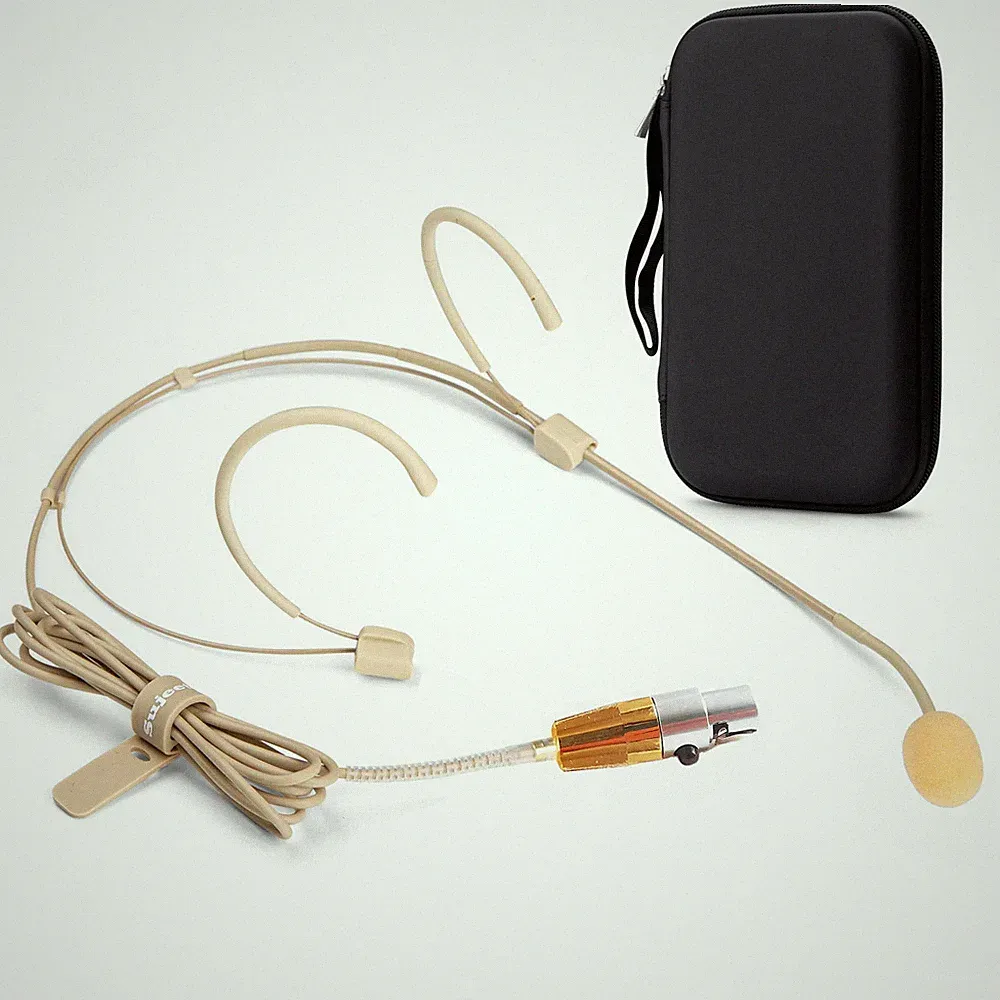 Sujeetec Headset Mikrofon Stirnband mic für Shure kabellos Bodypack Transmitter