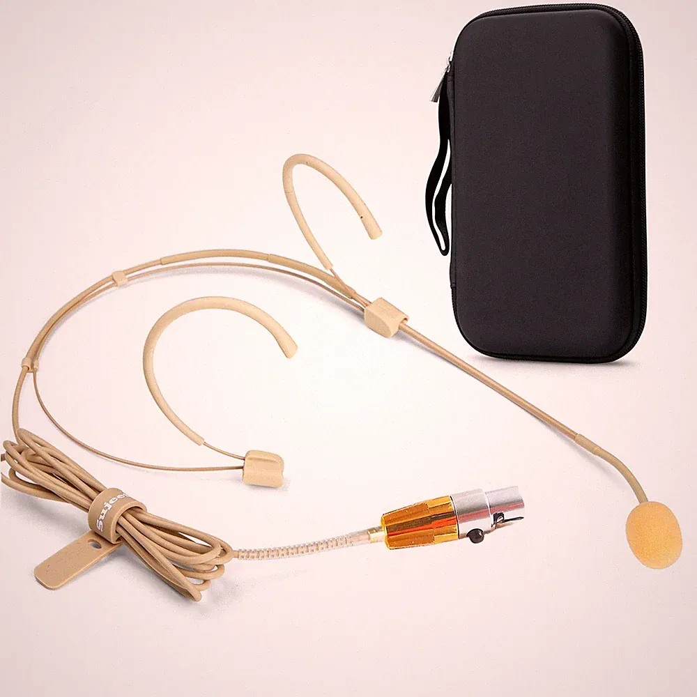 Sujeetec Headset Mikrofon Stirnband mic für Shure kabellos Bodypack Transmitter
