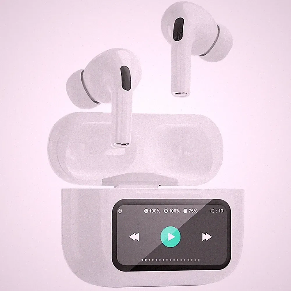 Sunix BLT-60 Bluetooth Kopfhörer In-Ear Wireless Headset ANC ENC Touch Display