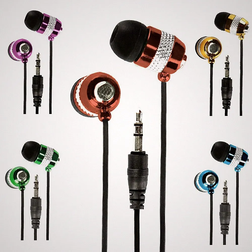 Super Bass Metall Kopfhörer Curled BulIet In-Ear Ohrhörer Earphone Case