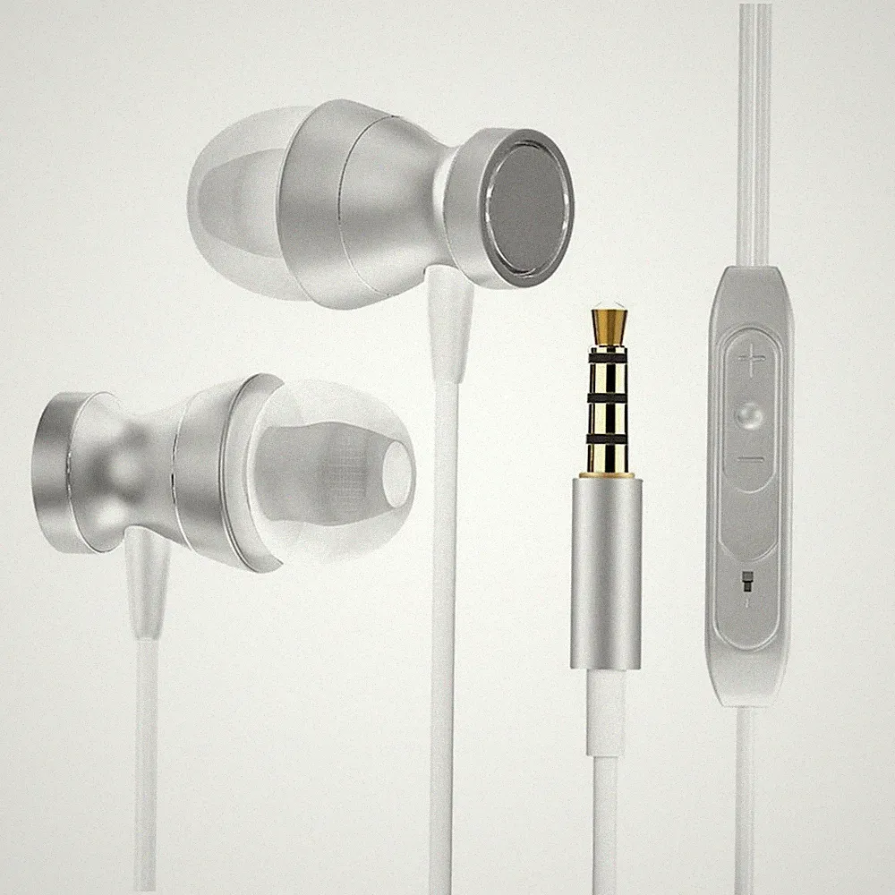 Super Bass Metall Kopfhörer Silber Headset Earphone Ohrhörer Stylish Cool