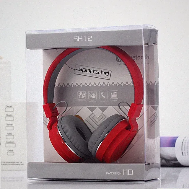 Super Bass Stereo Bluetooth Kopfhörer Headset On-Ear Headphone Rot Grau