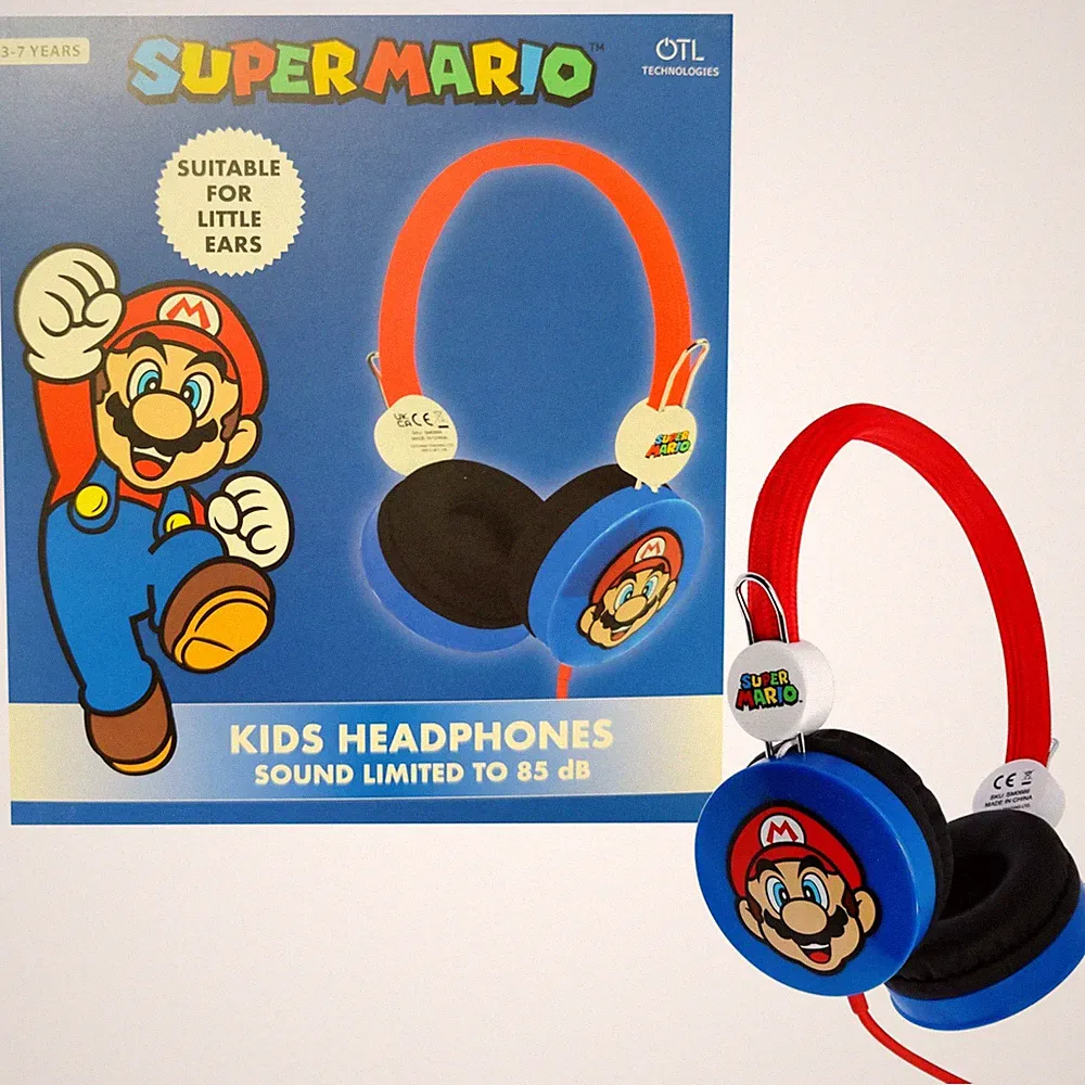 Super Mario Kinder Kopfhörer 3,5mm Stecker Kinderkopfhörer Kids Headphones