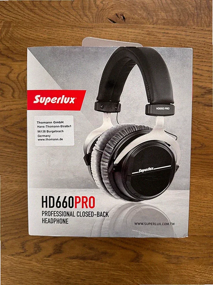 Superlux HD660 Pro Studio-Kopfhörer, geschlossen, OVP