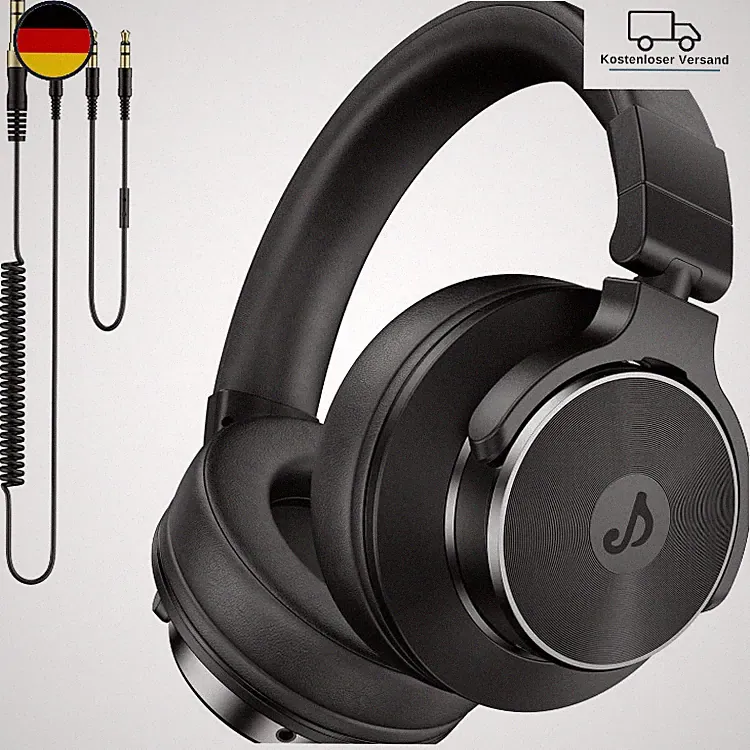 Syndesmos Over Ear Kopfhörer mit Kabel, 50mm Treiber, 3,5mm 6,35mm Anschlüsse