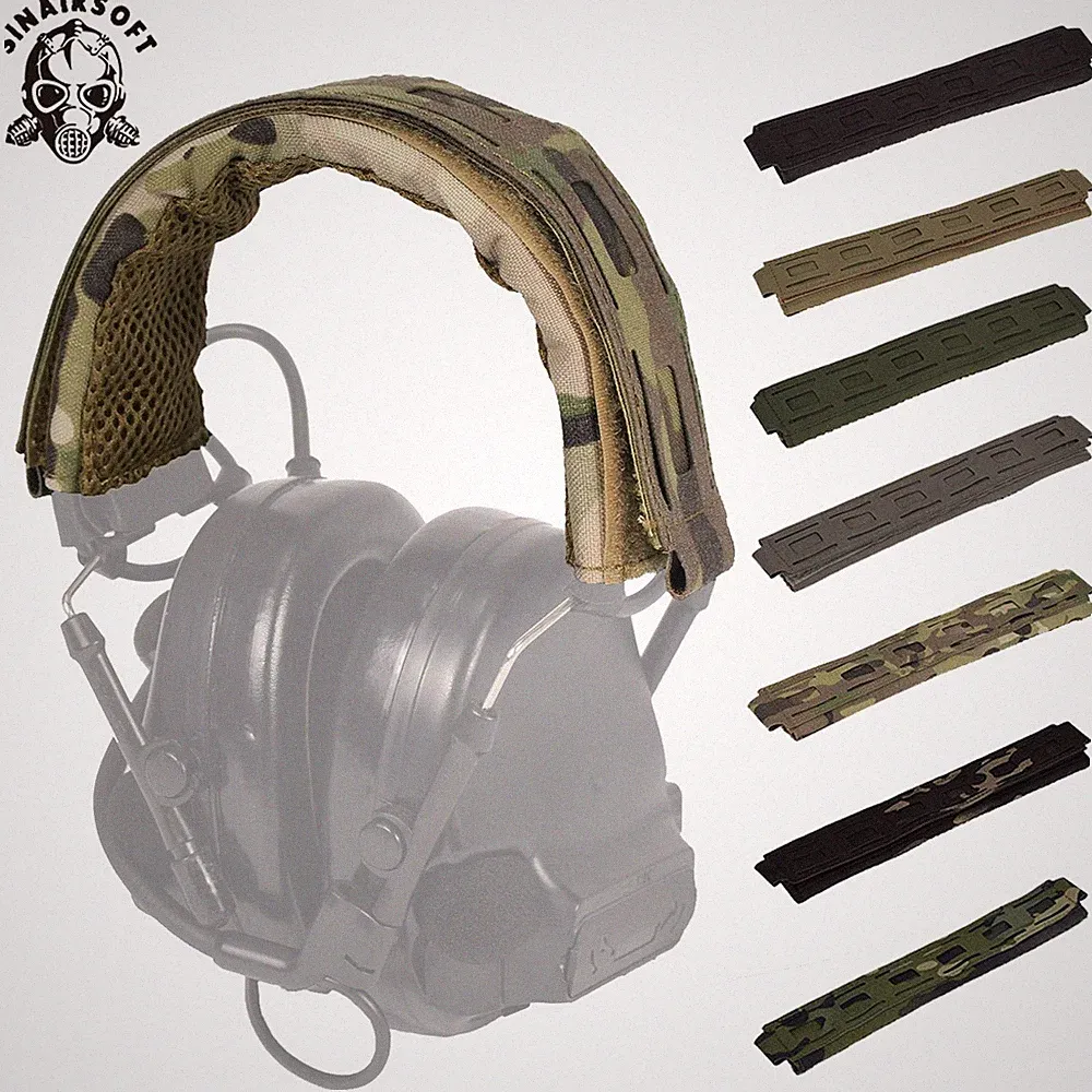 Taktisch Headset Kopfhörer Abdeckung Stirnband Schutz Wraps MOLLE Ohrenschützer
