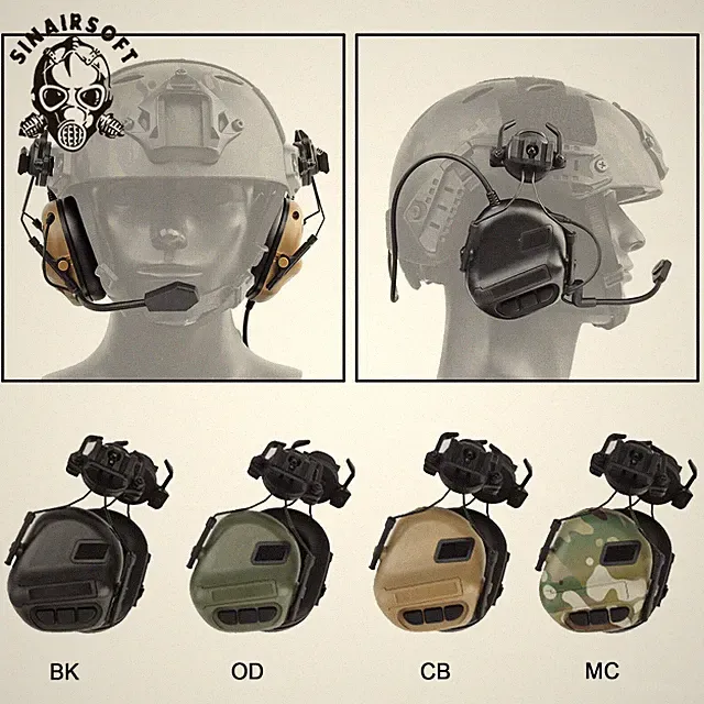 Taktischer wasserdichter Helm Headset Kopfhörer für PTT Funkschießen Jagd Helm