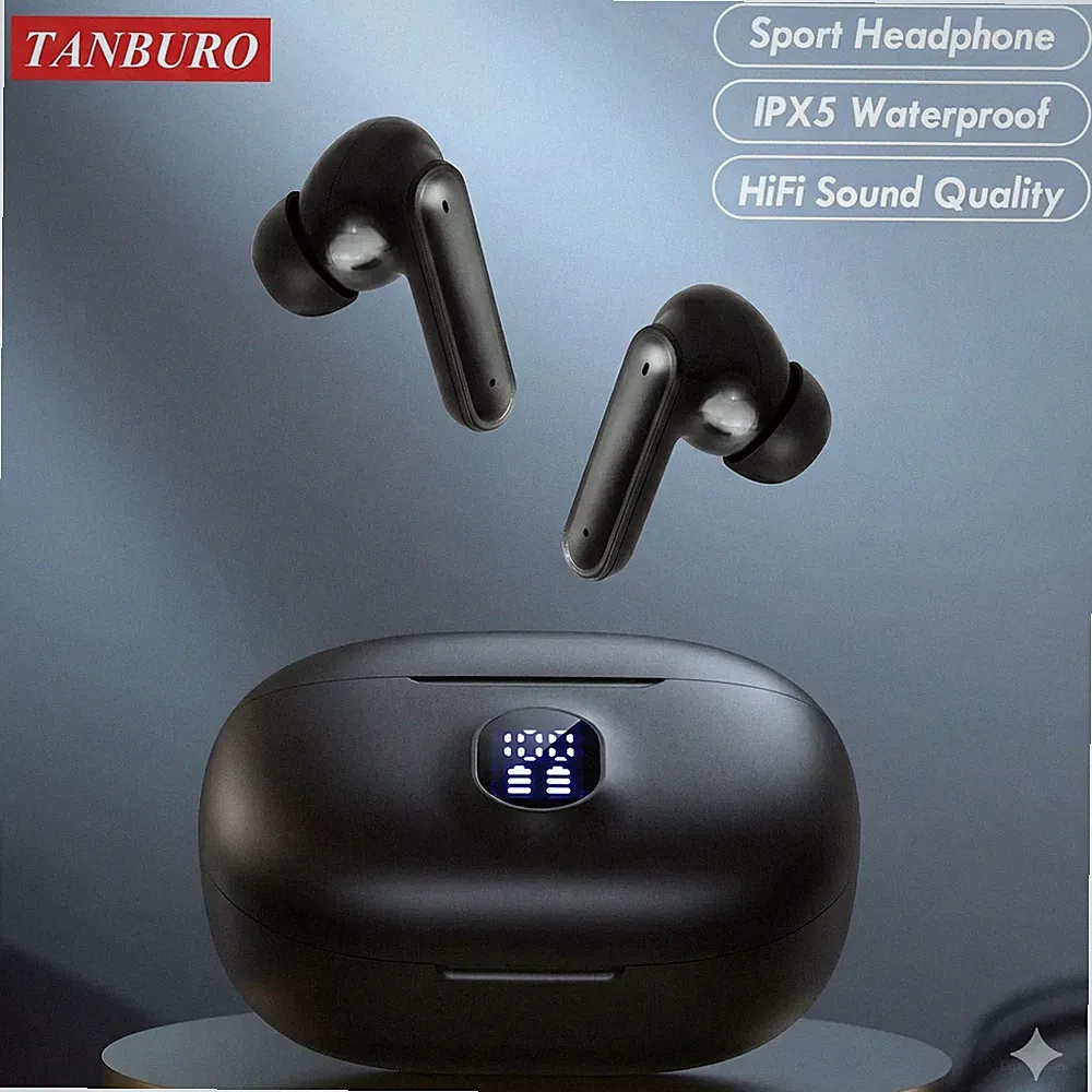 TANBURO Bluetooth Kopfhörer TWS |True-Wireless In-Ear Kabellos| Noise Cancelling