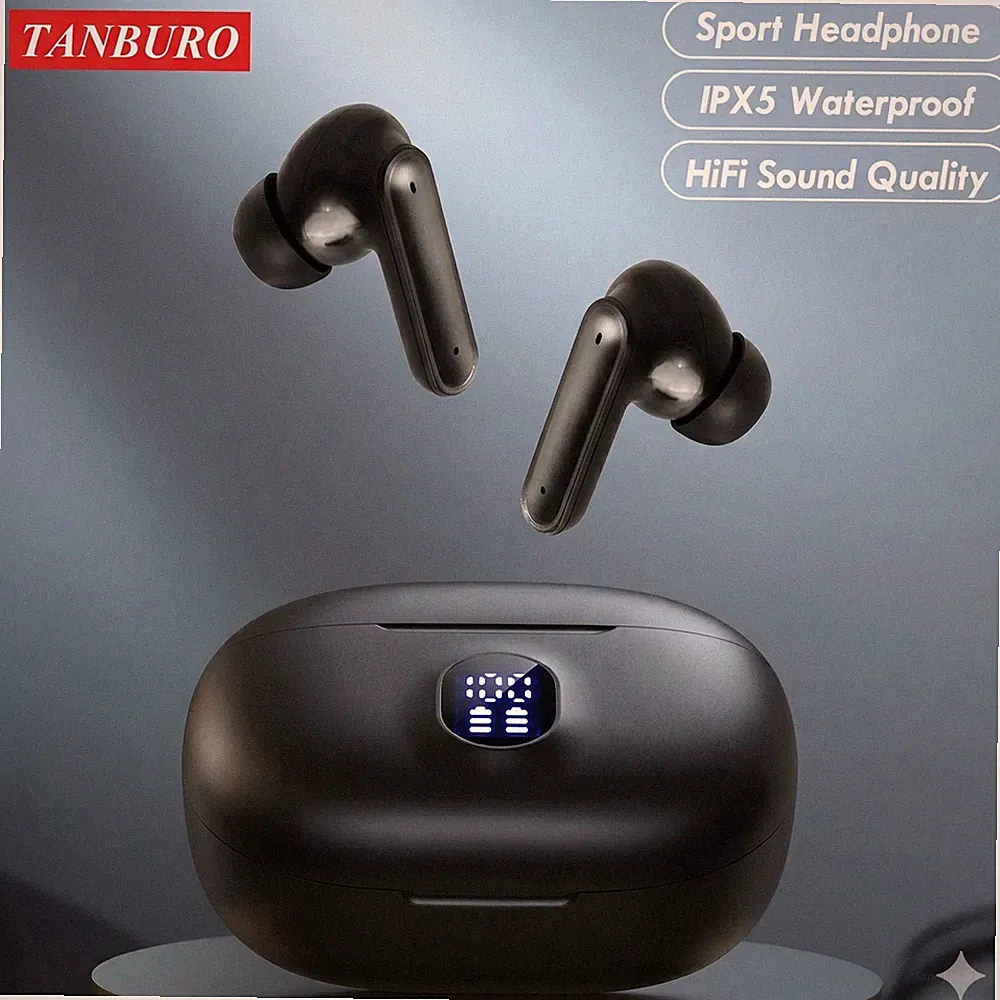 TANBURO Bluetooth Kopfhörer TWS |True-Wireless In-Ear Kabellos| Noise Cancelling